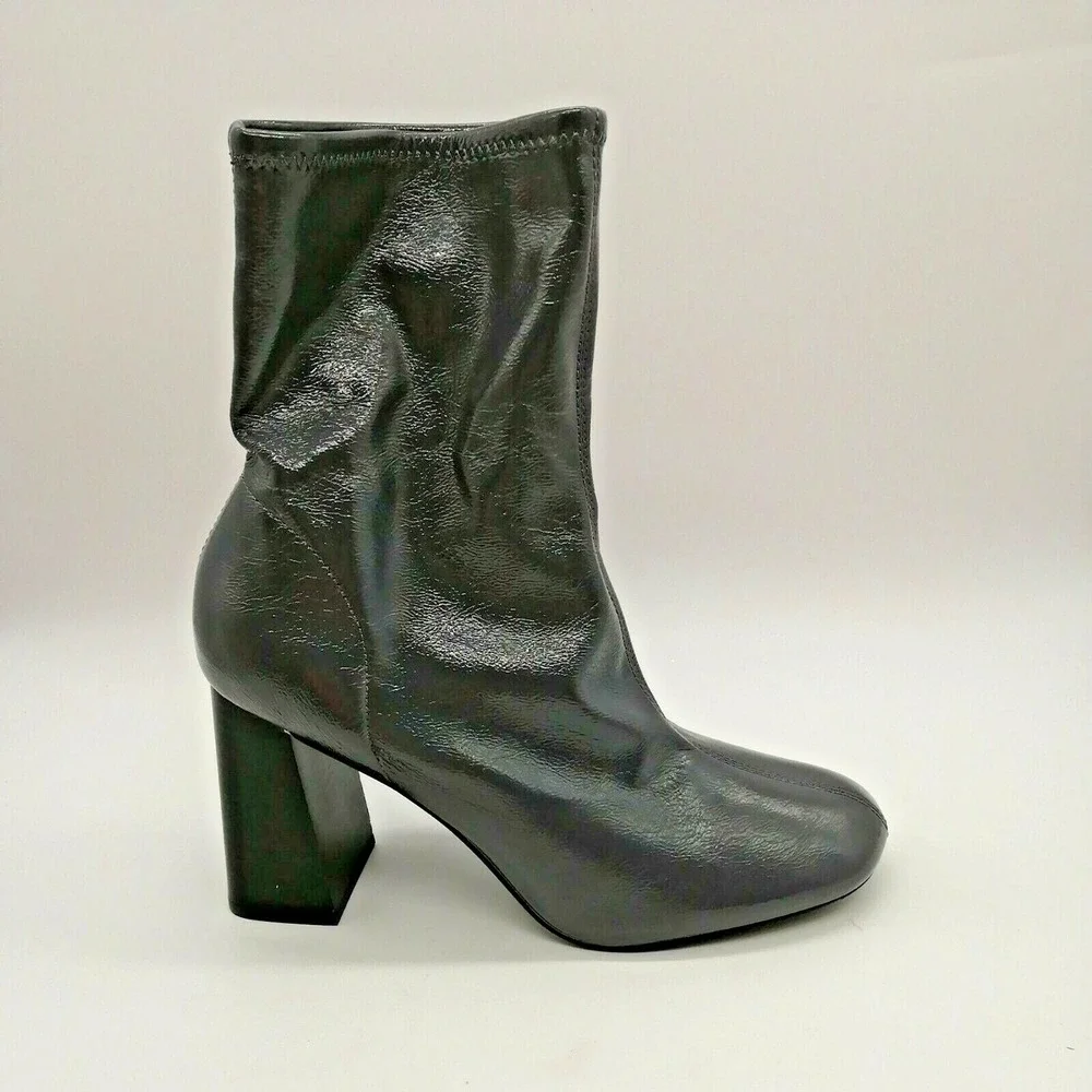 Top Shop Womens Pull On High Heel Ankle Boot Cushioned Insole Grey EUR 42
